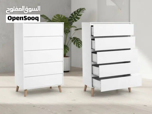خزانة أدراج بيضاء عصرية 5 أدراج من التصفية الشاملة - CD-80