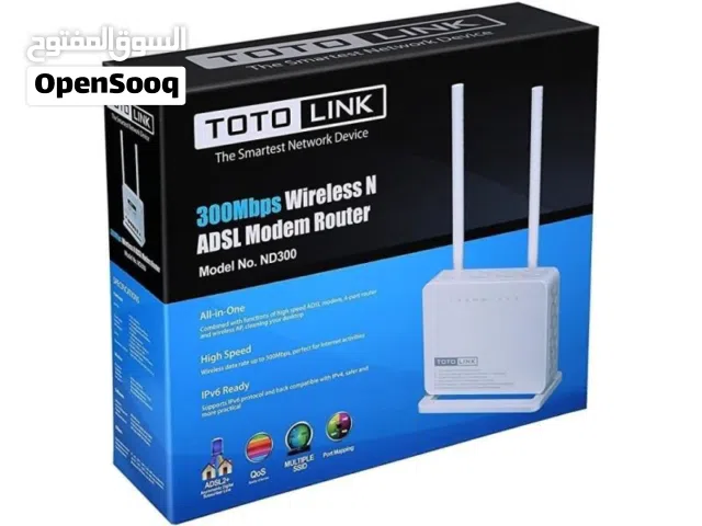 للبيع مودم راوتر TOTO LINK ND300 بحالة مستخدم نظيف.