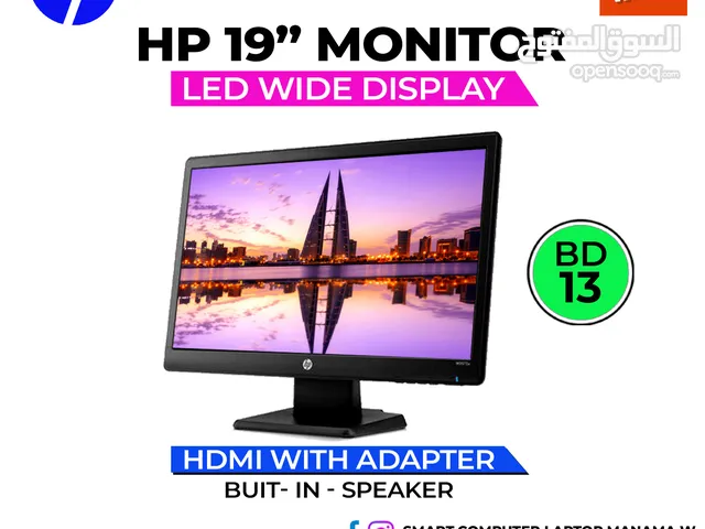 HP 19” HD Monitor with HDMI Adpater Wide Display Good working