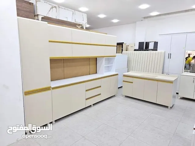 كاونتر mdf 3 مترات مع سنك متر ونص مرمر