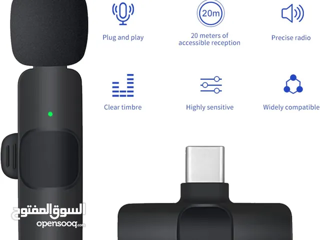 ميكرفون موبايل لاسلكي لتسجيل مدونات الفيديو والبث المباشر، لا يحتاج إلى تطبيق نوع F2