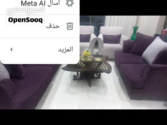 طقم كنب خشب اصلي عدد سبعه مقاعد مع ترابيزاته