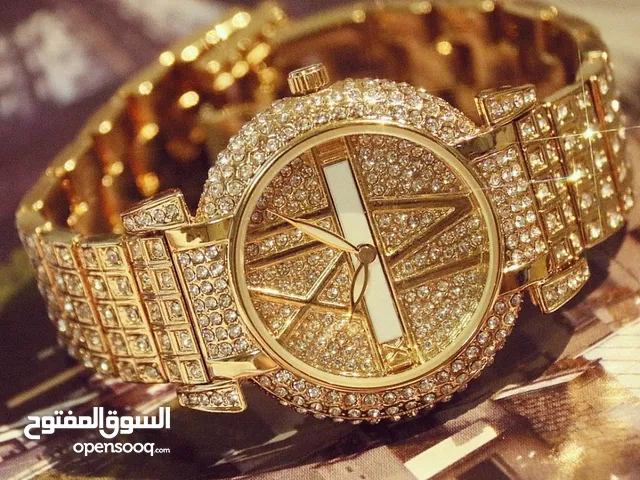 ساعة نسائية فاخرة مرصعة بالألماس – ماركة BS Bee Sister بسوار من الستانلس ستيل