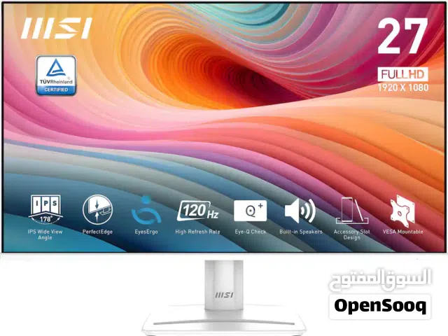 شاشة قيمنج بمواصفات خرافية MSI Monitor PRO MP275W E2 27 IPS 1920 x 1080 (FHD) 120Hz