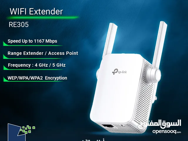موزع شبكة واي فاي اكستندر أصلي tp-link WiFi Extender re305