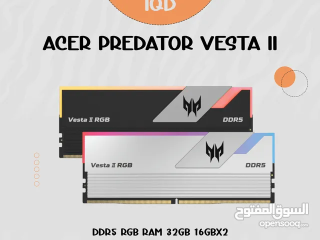 ذاكرة الوصول العشوائي (RAM) Predator Vesta II RGB