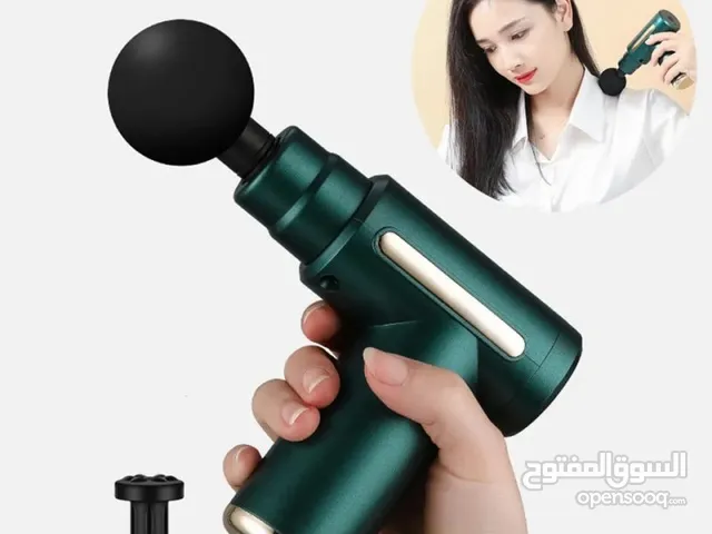 فرد مساج fascial gun /فرد مساج العضلات العالمي بعدة سرعات مع رأسين لجميع الجسم مع بطارية قوية