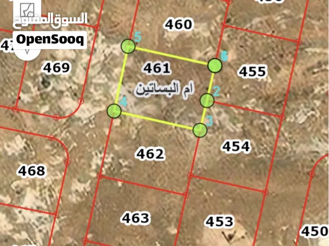 قطعة ارض للبيع خلف جامعة الزيتونه ب 1 كم للبيع مرتفعه ومطله