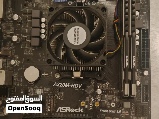 مذبورد Am4 مع معالج Ryzen 3400ge ورامات 8 giga