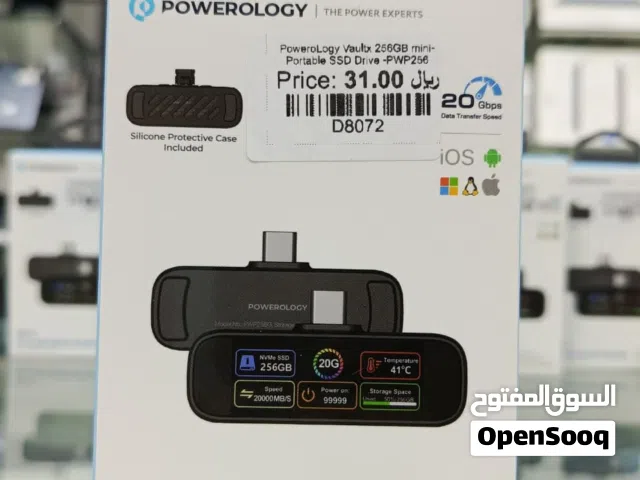 POWEROLOGY VAULTX 256 GB MINI PORTABLE SSD DRIVE