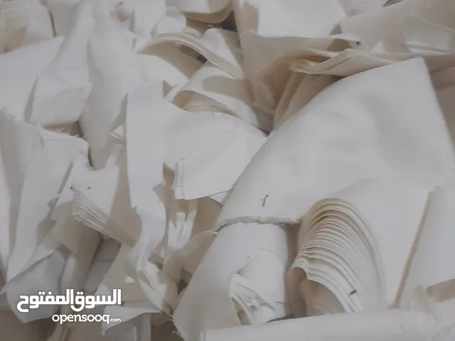 déchets textiles coton blanc