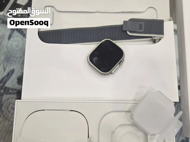ساعه ابل الترا 2 البطاريه 91% ولا زلخ نفس الجديده  مع الكرتون والاغراض