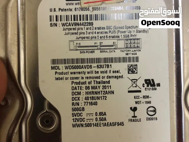 هارد ديسك 500 جيجا (Western Digital Green) الأصلي: