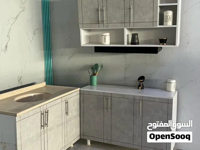 كاونتر خشب تركي mdf ثلاثة قطع قياس مترو20 ارضي وملحق وسنك