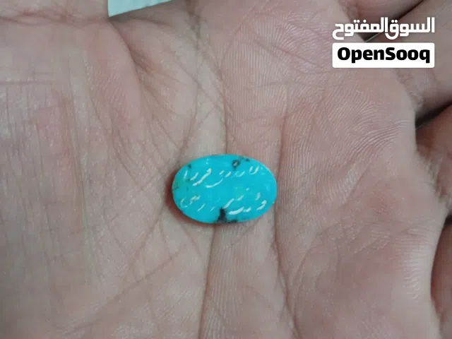 للبيع حجر فيروز اصلي منقوش