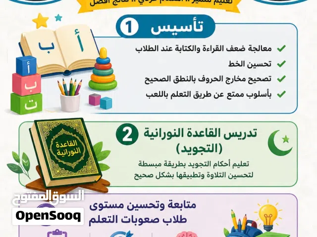 دروس تأسيس وتقوية قراءة وكتابة