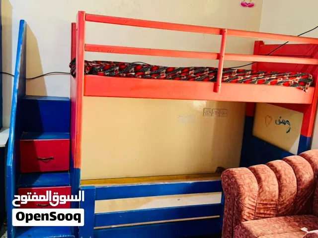 غرفه نوم اطفال سرير دورين مكتبه دولاب