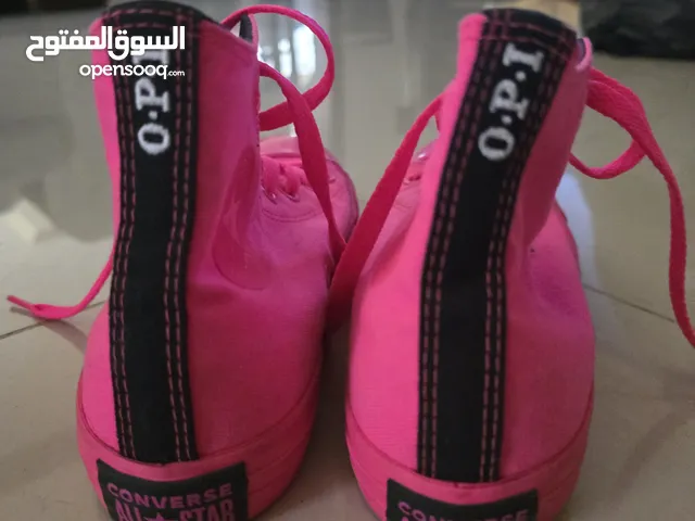 Hyper Pink Converse x OPI Chuck Taylor All Star High Top Shoes Women's Size 39