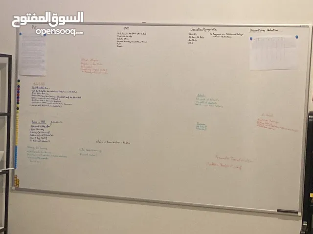 Large Whiteboard with Colored Markers – 180×120 cm AED 300