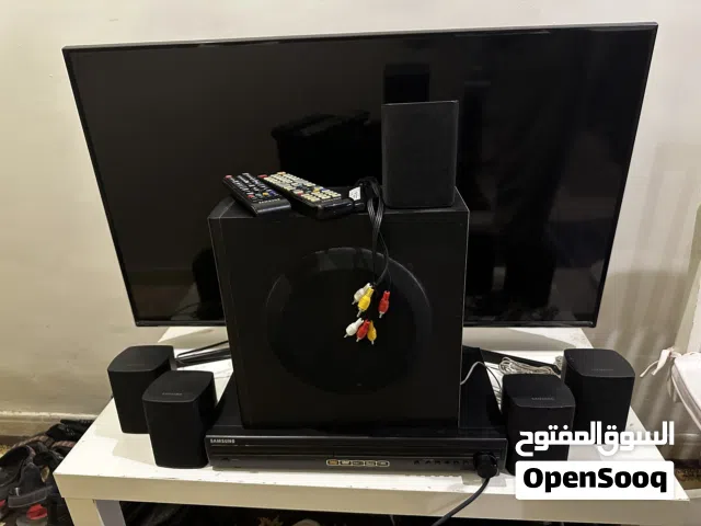 شاشه سامسونج + مسرح منزلي + طاوله ايكيا