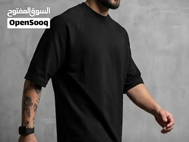 التيشرت البيزك الاسود مقاس لارج