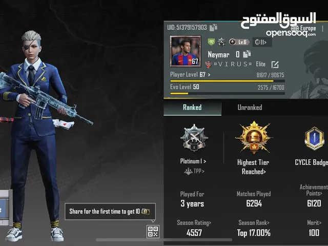 Pubg Accounts and Characters for Sale in Salt