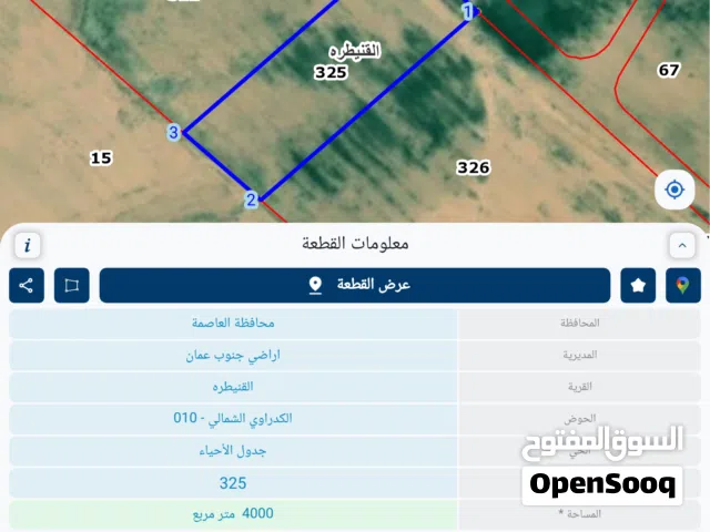 Farm Land for Sale in Amman Al-Quneitirah