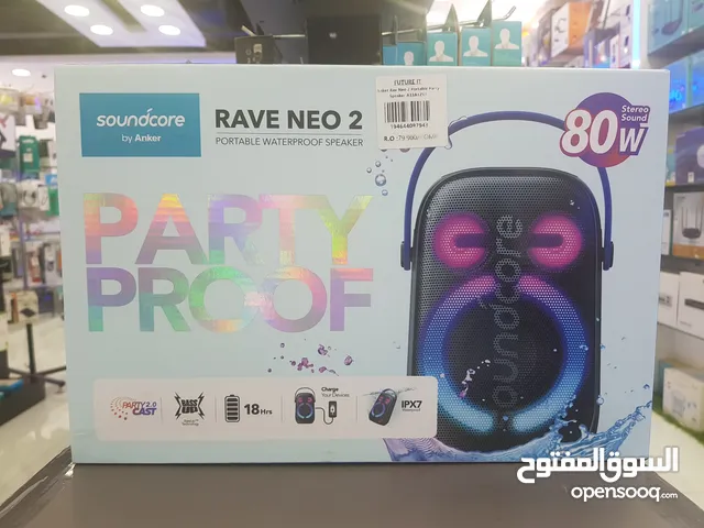 Anker soundcore Rave Neo 2 portable waterproof Bluetooth Speaker  أنكر ساوندكور ريف نيو 2 مكبر