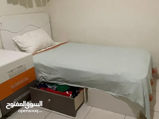 Italian Design Single Bed Frame Single Mattress and Study Desk