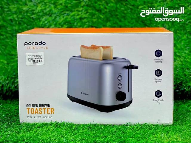 GOLDEN BROWN TOASTER WITH DEFROST FUNCTION