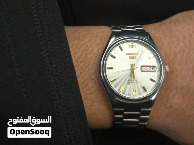 ساعة Seiko 5 أوتوماتيك فضية موديل 2000 يابانية أصلية