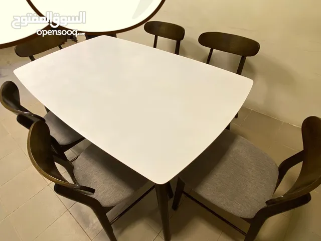 -Dining table with 6 chairs