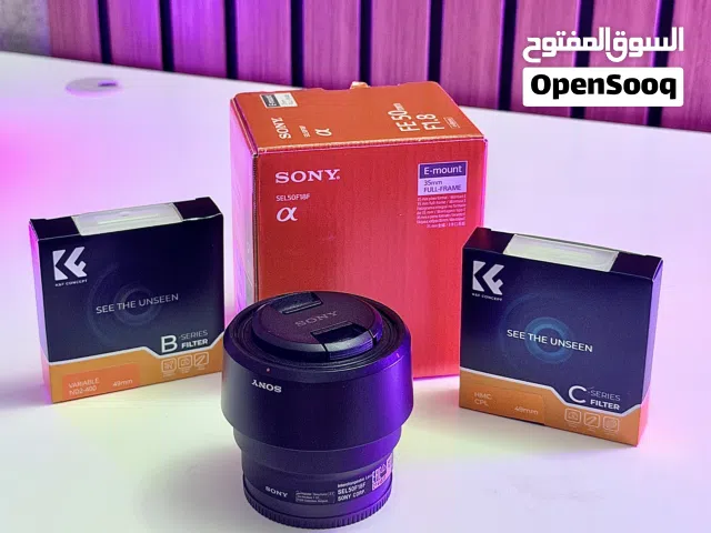 عدسة سوني 50mm 1.8 sony lens مع ND CPL Filter