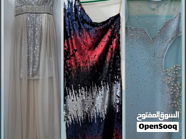 ثلاث فساتين بحالة الجديد شاهد الصور والوصف