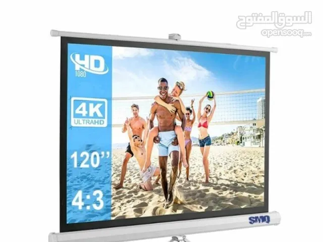 شاشه عرض البروجكتر 120 انش / تلفزيون LCD حجم 32 انش يعمل بأي نوع من البطاريه او الباور باك او الطاقه
