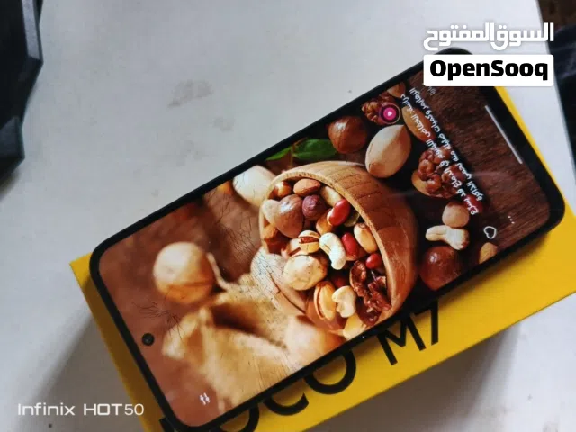 بوكو , m7 ، بطارية عملاقة بسعة 7000 ملي امبير استعمال شهرين شاشة مكسورة