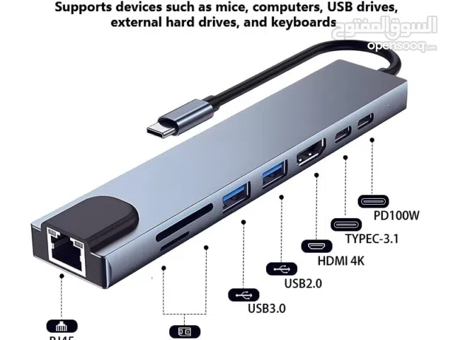 Station d'accueil USB C 8-en-1