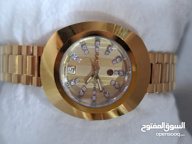 ساعه رادو اصليه باللون الذهبي الفاخر بحاله ممتازه مع أحجار كريستال و لمسة أنيقة