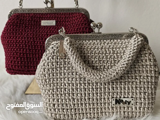 Handmade Crochet Premium Bag – Silver Elegance - customizable with your choice of colours