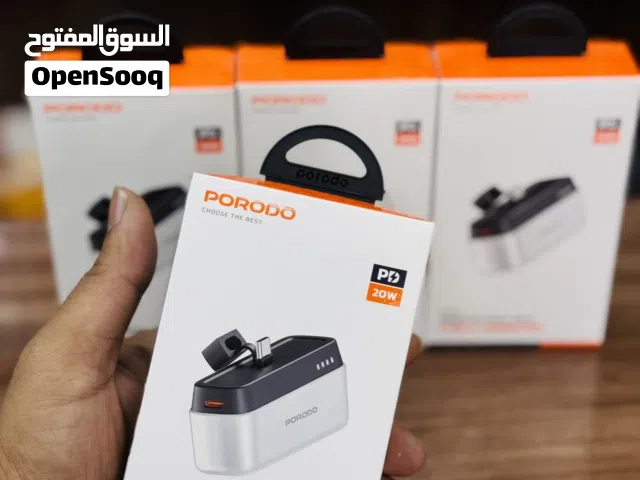 PORODO  5000mAh power bank  Type c  بطارية محمولة صغيرة connector Lightning connector