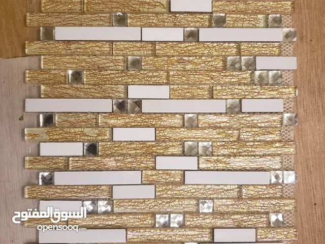 بلاط فسيفساء زجاجي فاخر (كريستال) -لماع سهل التنظيف