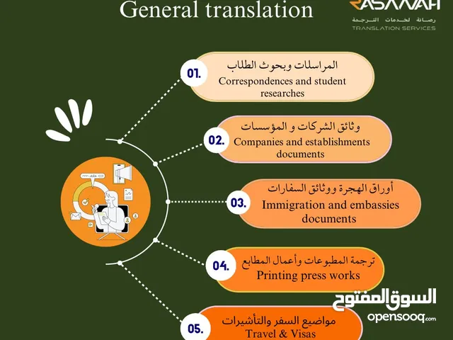 مكتب ترجمة قانونية مرخص جميع اللغات مترجمون عمانيون محترفون سرعة في الإنجاز وبأسعار تنافسية