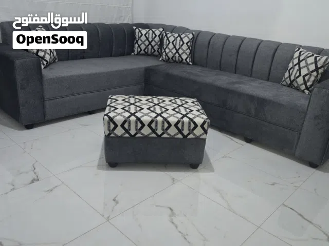 كورنر حرف L مع كنبة مزدوجة 9 مقاعد