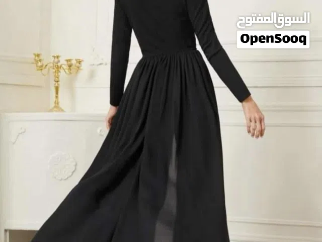 جمبسوت اسود جميل ع اللبس بنحف ورا بيجي شيفون وبلبس m, L