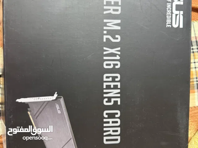 كرت حاضنة هارديسك ASUS Hyper M.2 x16 Gen5 Card اسوس جديد بالكرتونة يدعم 4 NVME بنفس الوقت