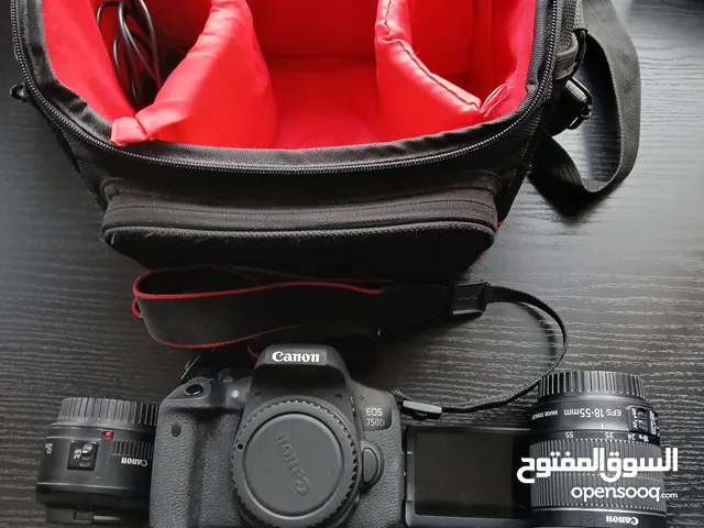 Canon EOS 750D مع عدستين وشنطة