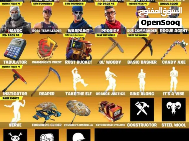 حساب فورت نايت نادر سيزون 2 بلاكنايت
