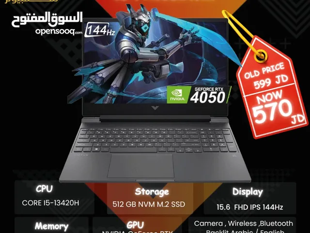 HP Victus 15 Gaming Laptop - 13th Gen Intel Core i5-13420H - GeForce RTX 4050 6GB - 15.6-inch FHD IP