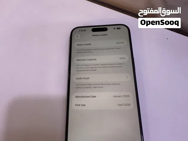 Apple iPhone 15 Pro Max 256 GB in Amman