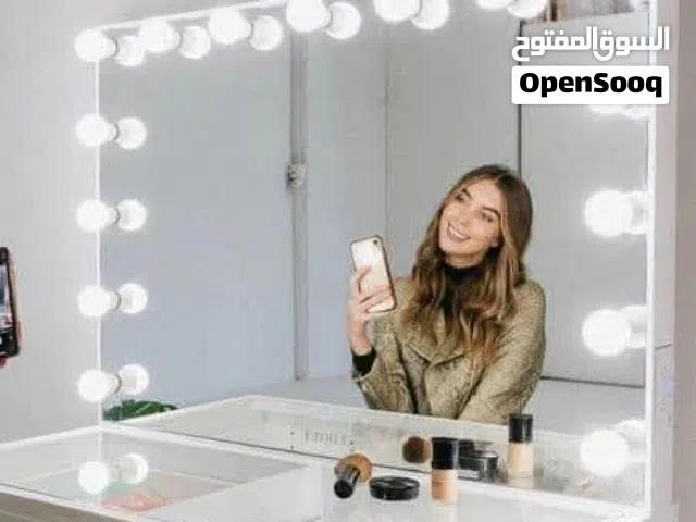 12 لمبه مرايه اضوية الكترونيه  مرآه LED ابيض و صحراوي و اصفر  لروية ادق و اوضح و شكل مميز ل غرفة ال